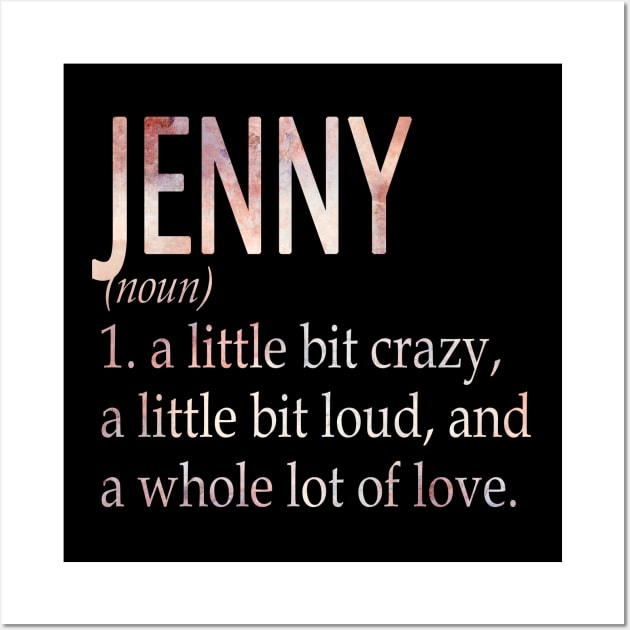 Jenny Girl Name Definition Wall Art by ThanhNga